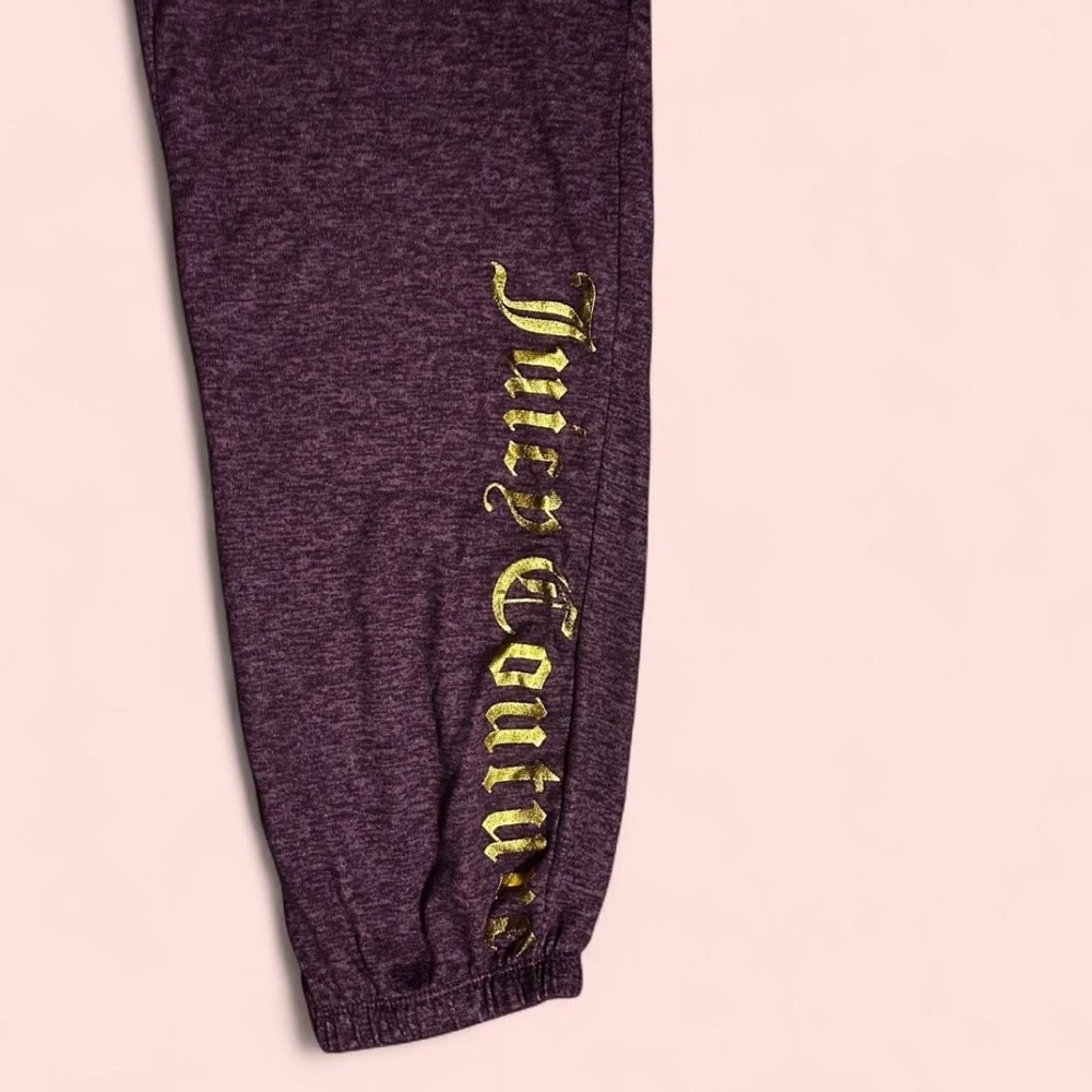 Juicy Couture Purple Jogger Pants with Gold Logo